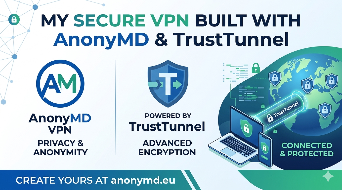 Introducing AnonyMD VPN — Powered by TrustTunnel, the Next-Generation Censorship-Resistant Protocol